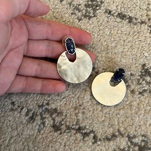 Kendra Scott Silver and Navy Earrings